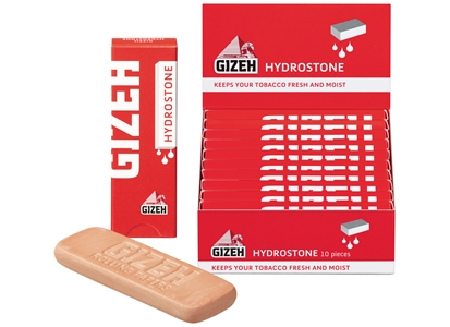 GIZEH hydrostone keeps the tobacco fresh and moist
